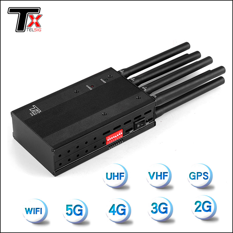 CDMA 4G telefono mugikorren Jammer eramangarria